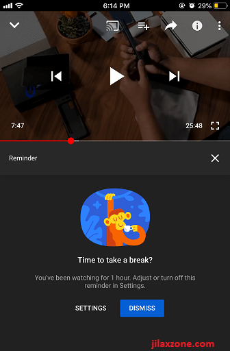YouTube time reminder jilaxzone.com